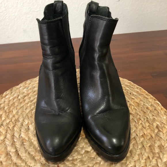 Vintage Black Leather Boots - Made in Spain - 8 - Picture 8 of 8